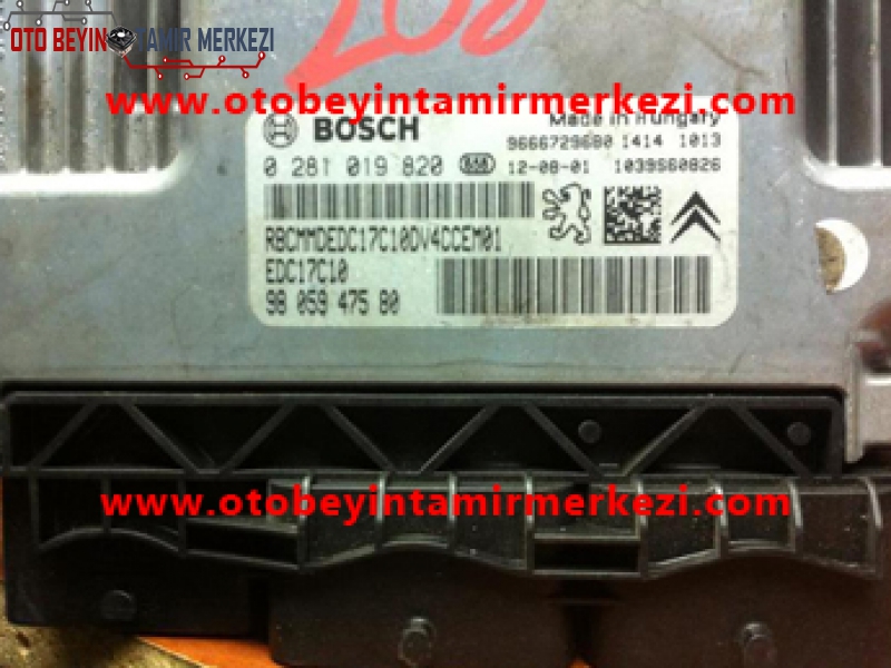 PEUGEOUT CITROEN MOTOR BEYNİ ECU 0 281 019 820 , 98 059 475 80 EDC17C10- 0281019820 , 9805947580 EDC17C10