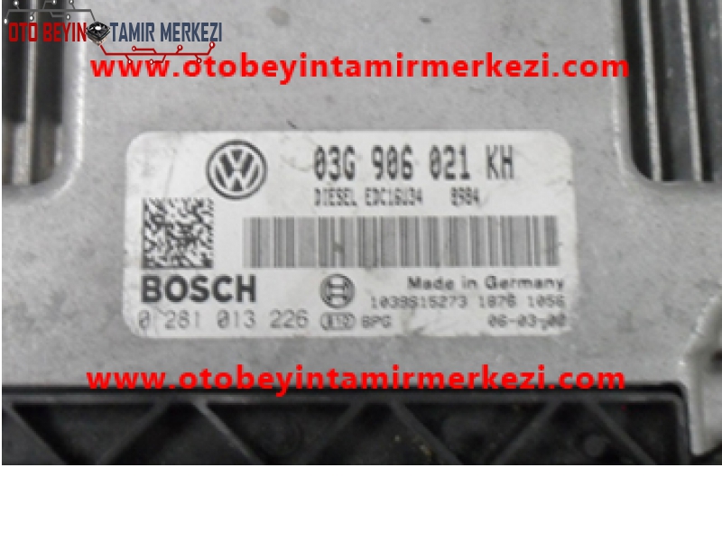VW VOLKSWAGEN MOTOR BEYNİ ECU 0 281 013 226-03G 906 021 KH- 0281013226-03G906021 KH