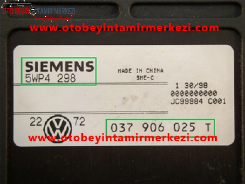 VW VOLKSWAGEN MOTOR BEYNİ ECU 037 906 025 T-037906025T